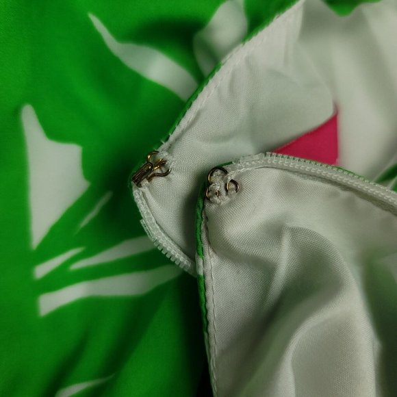 Lilly Pullitzer for Target Womens XS Jumpsuit Green White‎ Tropical Fully Lined - Picture 9 of 11